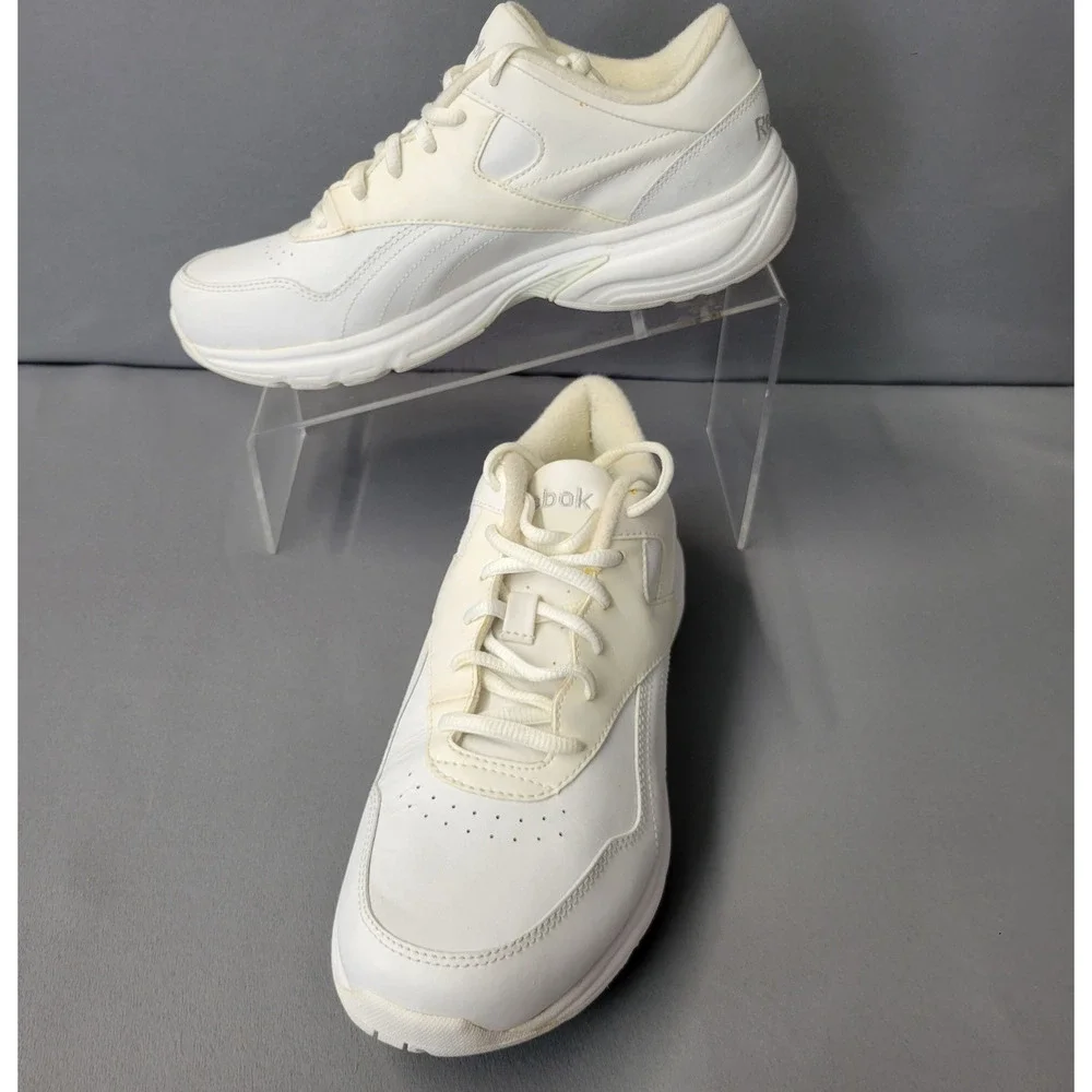 Reebok DMX Max Athletic Leather Sneakers Shoes Womens 7‎ White 11-V49880 Walking